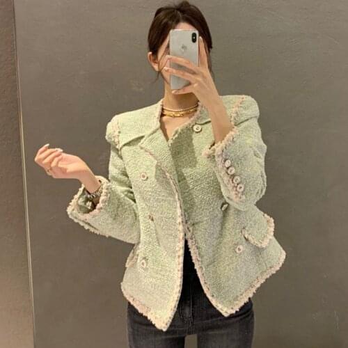 Женские твидовые пальто Sannian China At AliExpress