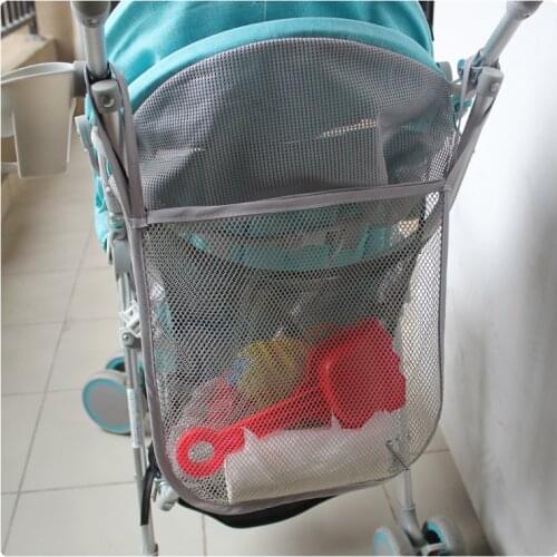 30*30cm Baby Stroller Mesh Seat Pocket Multifunctional Baby Carriage Pram Trolley Net Bag Seat Pocket Stroller Accessories