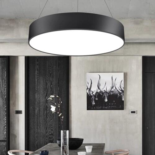 Modern LED Super Thin Pendant Lights Nordic 220v Acryl Iron Round Lamp Dinning Living Room Hanging Lights for Home Decorate