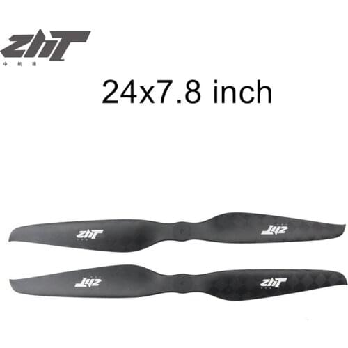 ZHT 2478 Ultra-Light Carbon Fiber Propeller 24 Inch Long Flight Time Airplane Props Fit For Industrial UAV And Drone