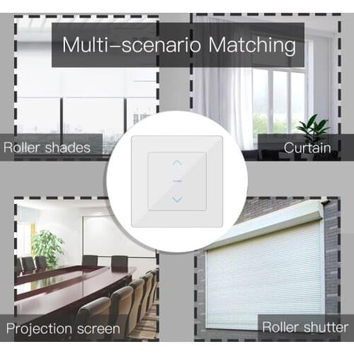 2021 New WiFi Smart Curtain Switch Touch for Motorized Curtains and Roller Blinds work with Tuya Smart Life App Alexa Google