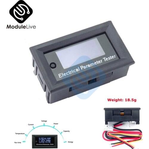 DC 100V/10A Voltmeter OLED Display Monitor Tester Current Voltage Meter Charger Ammeter Power supply Battery Capacity