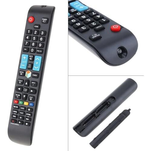 Replaced Remote Control AA59-00594A Support 2 x AAA Batteries with Long Transmission Distance for Smart 3D LCD LED HDTV TV
