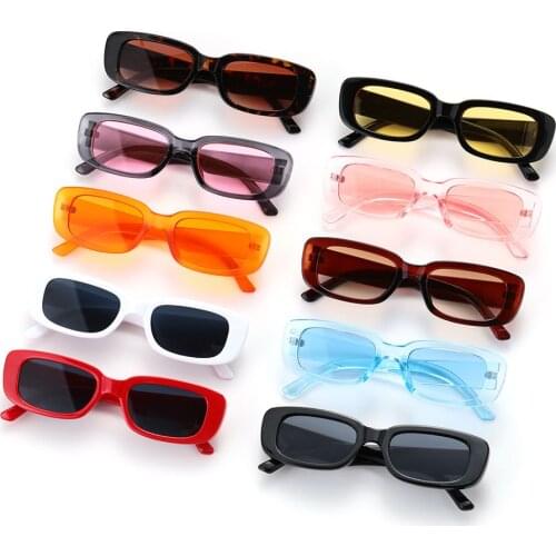 Women Sunglasses Small Rectangle Sun Glasses UV 400 Protection Eyewear Retro Square Frame Small Rectangle Eyeglasses