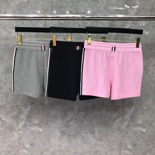 2021 Fashion TB Brand Women Summer Cotton Casual Sports Trousers Solid Striped Hot Jogger Track shorts