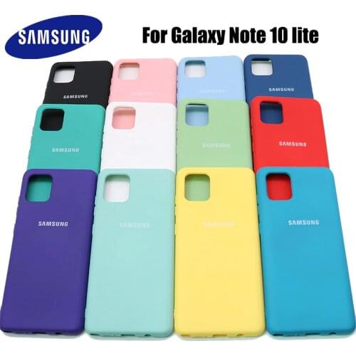 For Samsung Galaxy Note 10 Lite Liquid Silicone Cover Protective Silky Soft-Touch Shell For samsung Note10 lite