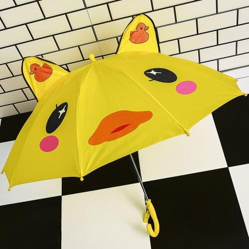 Cute Cartoon Children Umbrella animation creative long-handled 3D ear modeling kids umbrella For boys girls