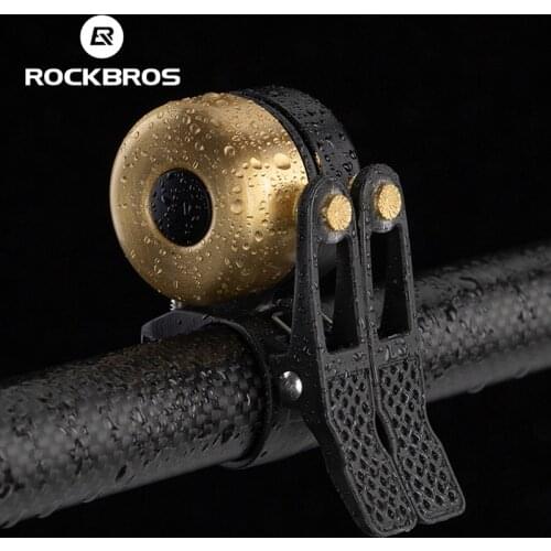 ROCKBROS Retro Bicycle Bell Ultralight Copper Alloy Horn MTB Road Bike Ringer Bicycle Ring Loud Sound Cycling Bell Alarm