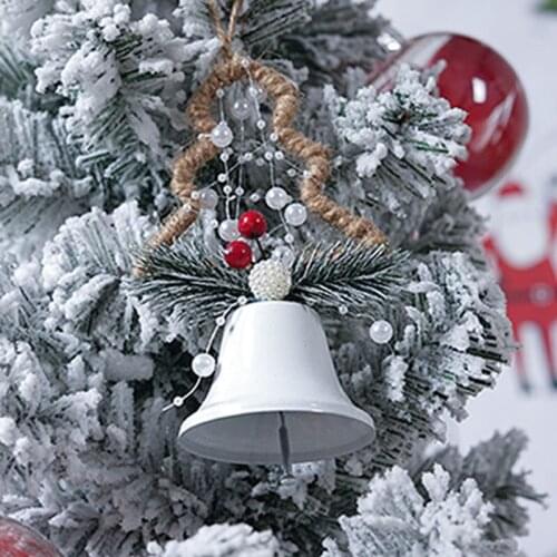 Christmas Bells Red White Green Metal Bells Christmas Tree Hanging Pendant Ornament Christmas Decoration For Home 1Pc New