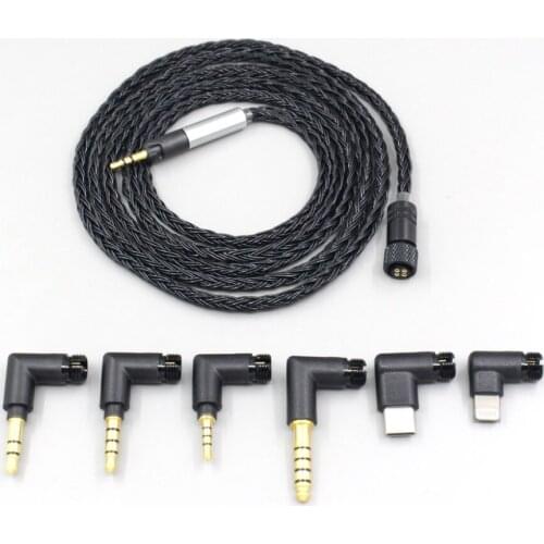 LN006943 16 Core Black OCC Awesome All In 1 Plug Earphone Cable For Sennheiser HD598se HD559 hd569 hd579 hd599 hd558 hd518