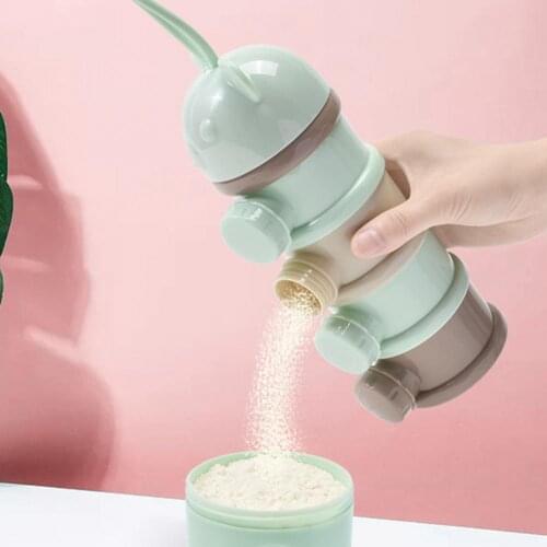 1 Pcs Large Capacity Milk Powder Storage Box Portable Multi-layer Feeding Box Food Storage Container for Infant