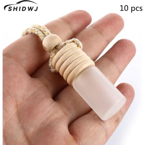 10pcs/lot 5ml Car Perfume Glass Bottle for Essential Oils Air Freshener Auto Ornament Car-styling Perfume Pendant Car Accessorie