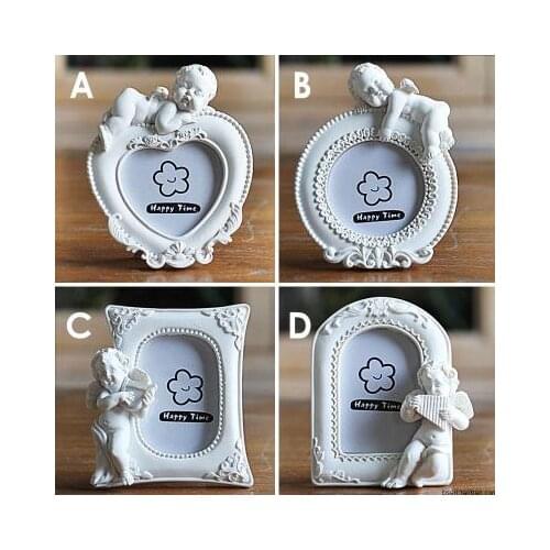 Cupid creative resin baby photo frame chocolate silicone fandont mold cake decoration baking tools