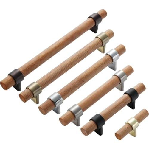 Wooden door handle Furniture drawer pull door Cabinet knob for Knobs and handles drawers 128mm 96mm single hole