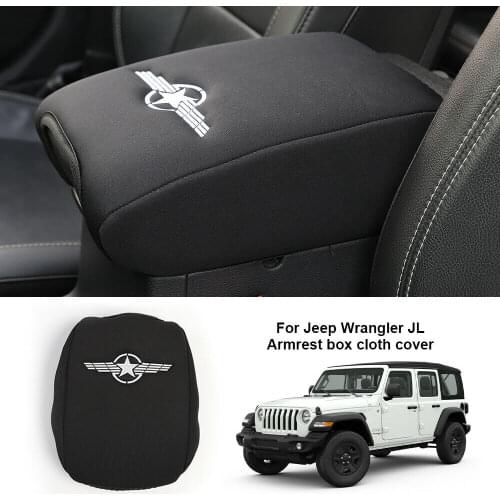 For Jeep Wrangler JL JT 2018+ Center Console Cloth Cover Armrest Pad Protective