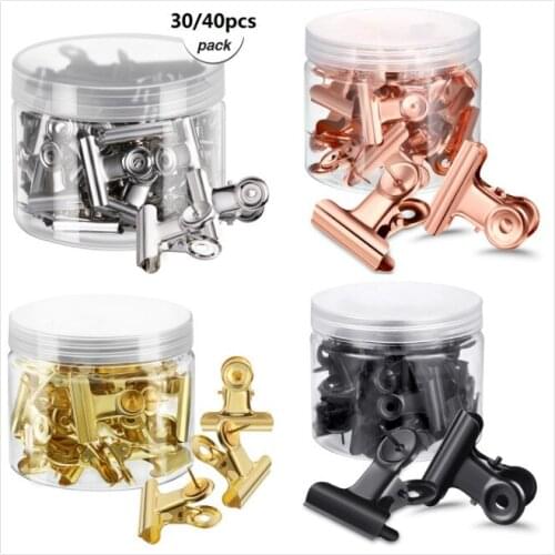 40pcs creative metal clip thumbtack Rose Gold Black optional metal thumbtack clip