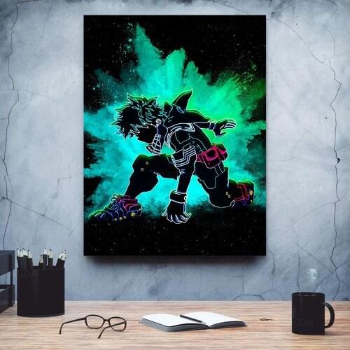 Hd Prints Picture Cool Blue Green Anime Wall Artwork Modular Gifts Painting Poster Canvas Living Room Home Decoration No Framed