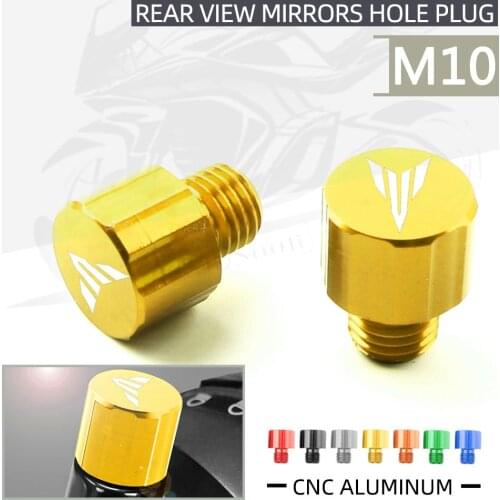 JDSOON For YAMAHA FZ9 FZ09 FZ 09 FZ-09 M10 1.25 1 Left and 1 Right-Hand Threaded 1 Pair of Motorcycle Mirror Hole Plugs Screws