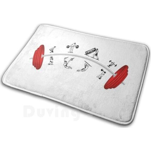 One More Squat , Pull - Up , Weighlifting Sport Design Mat Rug Carpet Anti-Slip Floor Mats Bedroom Sport Gift Wod Barbell Squat