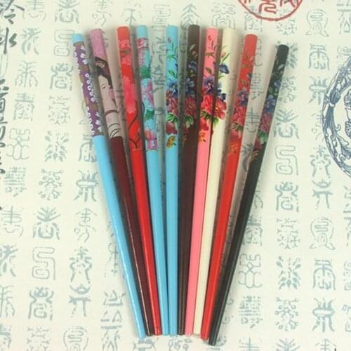 2Pcs/lots Creative Chopsticks Hair Pins Colorful Vintage Painting Headdress Hairpin For Girls Women Hair Styling Decoration