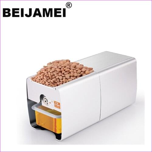 BEIJAMEI Oil Press Machine Oil Extractor Automatic Electric Hot Cold Oil Expeller Household Oil Presser for Seeds Nut Beans
