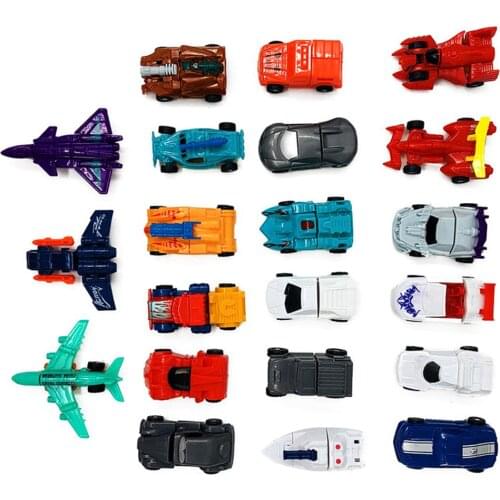 10Pcs Car kids Assembly model toys Mini Transformation Inertial Car Robot Deformation Model Toy Children Birthday Christmas Gift