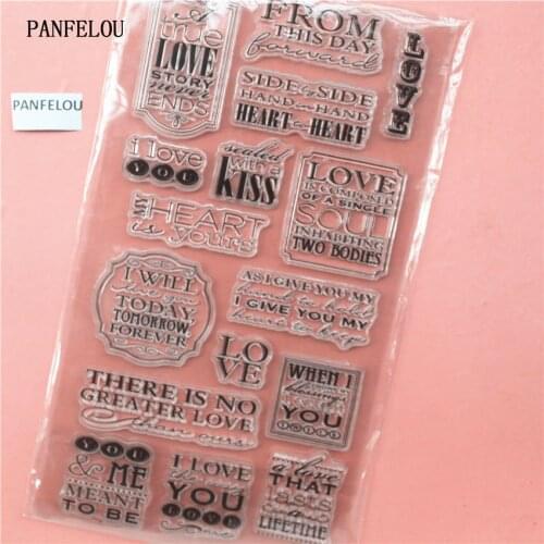 PANFELOU Text combination Transparent Clear Silicone Stamp/Seal for DIY scrapbooking/photo album Decorative clear stamp sheets