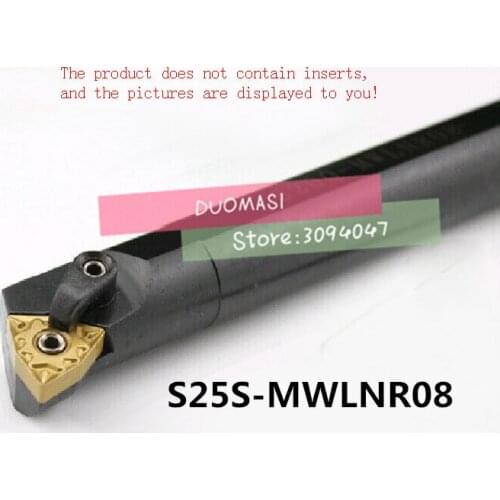 S25S-MWLNR08 25mm Lathe Cutting Tools CNC Turning Tool Lathe Machine Tools Internal Metal Lathe Tool Boring Bar Type MWLNR/L