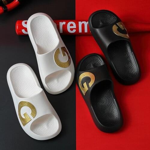 Slippers Women/men Trend Fashion Outdoor Thick Sole Slipper Couple Indoor Bathroom Non-slip Floor Slides Deodorant Mute Slippers