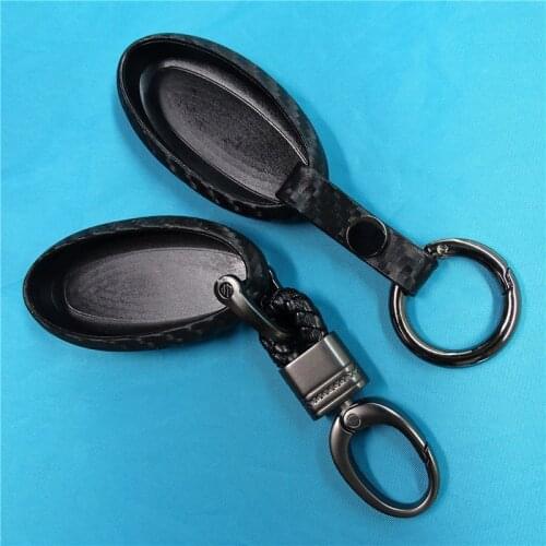 For Nissan Versa Altima Armada Maxima for Titan 370Z for Infiniti M35 JX35 Q50 Carbon Fiber Silicone Car Key Cover