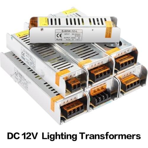 LED Power Supply DC12V 60W 120W 200W 250W 360W LED Driver Power Adapter Lighting Transformers
