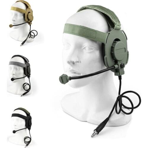 Outdoor Tactical Headphone Men Women Use with PTT for Shooting Combat Airsoft Paintball Hunting Ipsc CS Wargame Headsets