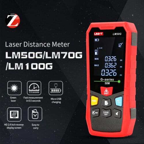 UNI-T Green Laser Distance Meter 50M 70M 100M High Precision Rangefinder Tape Range Finder Measure Continuous Measurement
