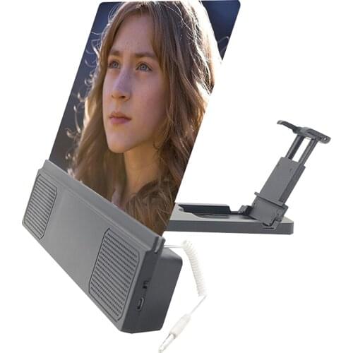 12inch Mobile Phone Screen Amplifiers 3D Video Large-screen Magnifier with Speaker Phone Screen Amplifier