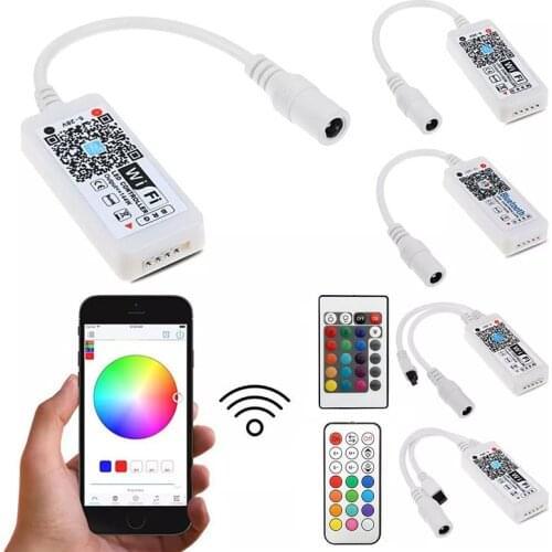 WiFi Music IR / RF Bluetooth Remote Smartphone WIFI LED RGB / RGBW Controller Android IOS for RGB RGBW RGBWW LED Light Strip 12V