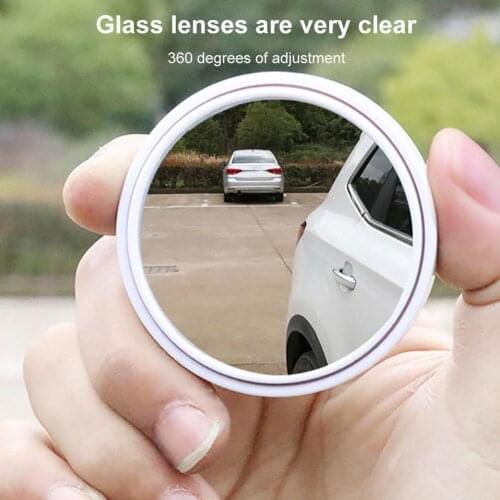 80% Hot Sales Car Reversing Safety Blind Spots Round 360 Degrees Rotation Rearview Mirror
