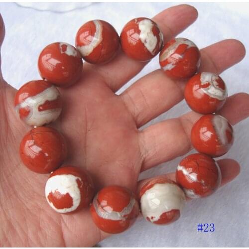 Natural South Africa Red Jasper Round Beads Stretch Bracelet Women Man Jewelry Accessories Weddings Parties Birthday Gift