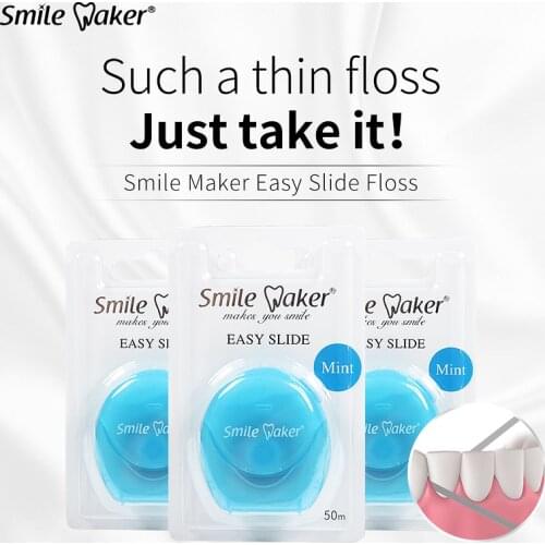 Flosser Low Price 50 Meters Mint Easy Slide Gentle Smooth Portable Dental Floss