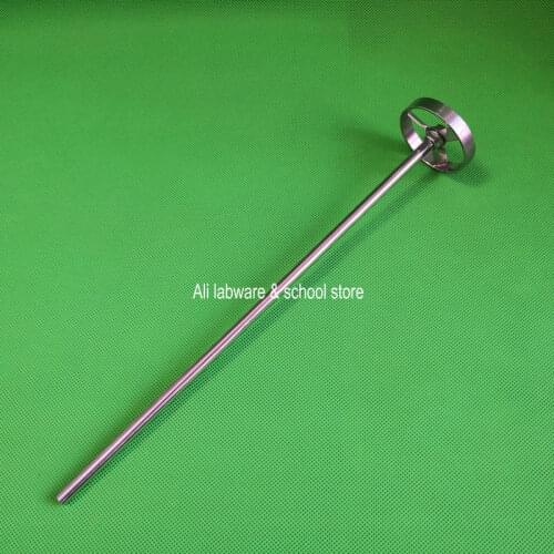 1pcs lab stainless steel turbine type blade plate paddle, machine impeller turbine stirring paddle with rod