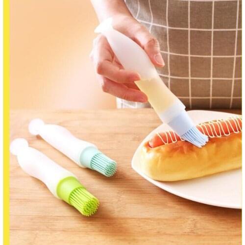 Food grade silicone basting brushes seasoning barbecue baking sweep bbq oil brush squeeze oil brush 1pcs