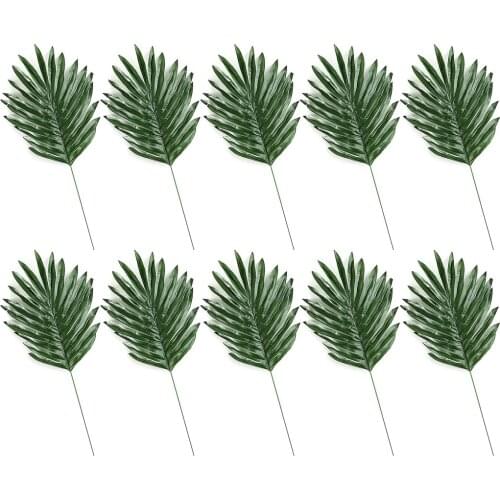 10PCS Tropical Leaves Artificial Leaves Madagascar Palm Artificial Tropical Leaves Fake Leaves