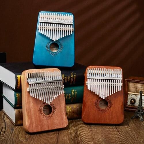 17 Keys Kalimba Thumb Piano High Quality Wood Mahogany Mbira Body Musical Instruments With Learning Book Kalimba Piano