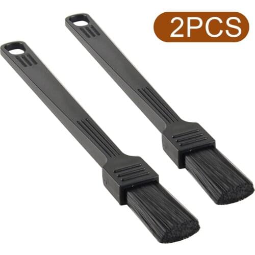 2pcs Machine Cleaning Black Matcha Powder Mini Barista Home Kitchen Dusting Tool Coffee Grinder Brush Grain Ergonomic