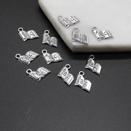 Hot 20pcs ABC Book Alloy Pendant Bracelet Bracelet Accessories DIY Jewelry Accessories Wholesale