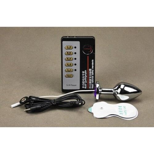 Electro Shock Pulse Anal Plug Masturbator Electro Stimulator Prostate Massage Butt Plug Sex Tool For Men Adult Toy