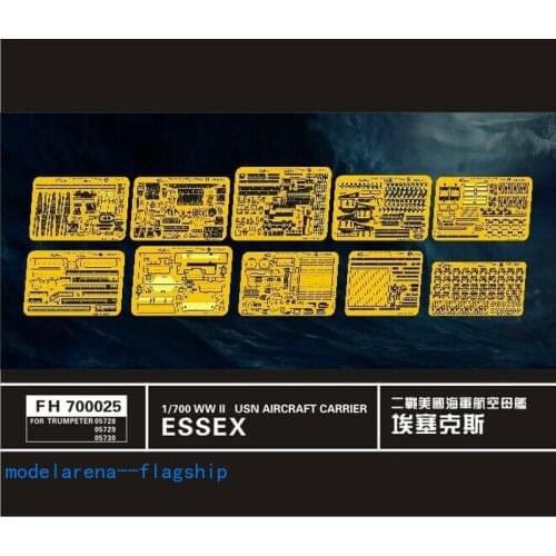Flyhawk PE 1/700 WWII USN Aircraft Carrier Essex (For Trumpeter) FH700025