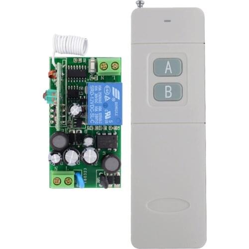 3000m Long Range Remote Control Switch AC 220V 1 CH 10A Relay Receiver Transmitter Learning Light Lamp Wireless Switch 315433MHZ