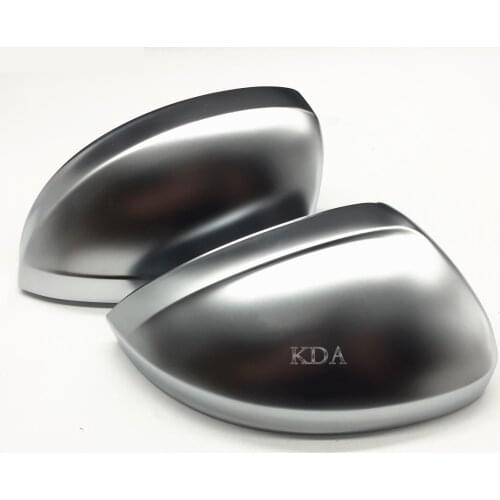 2pcs Auto Left Right Side Rearview Mirror Cover Shell Matte Chrome Silver For VW Tiguan Allspace L MK2 2017 2018 2019 2020