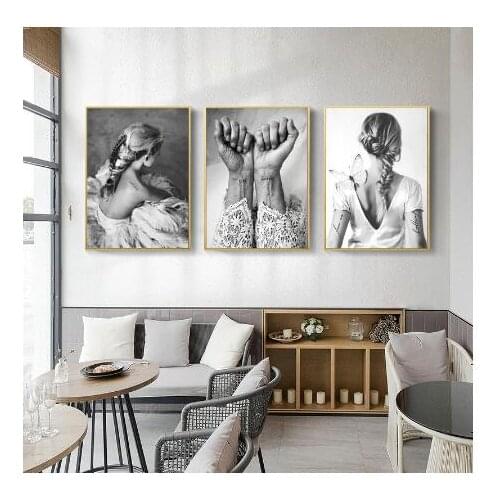 Black And White Nordic Poster Vintage Wall Art Canvas Painting Love Posters And Prints Wall Pictures For Living Room Unframed