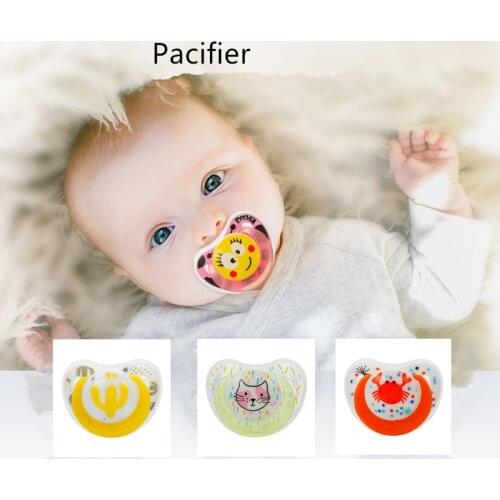 Cactus Cat Crab Baby Pacifier Safe Newborn Infant Toddlers Baby Pacifier Silicone Nipple Soother Anti-dust Lid Infant Teether